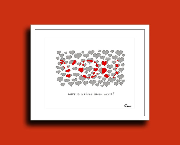 3 Letter Word Art Print Fab Cow