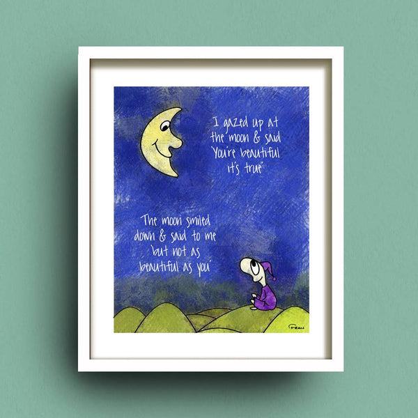 Moon & Me Art Print Fab Cow