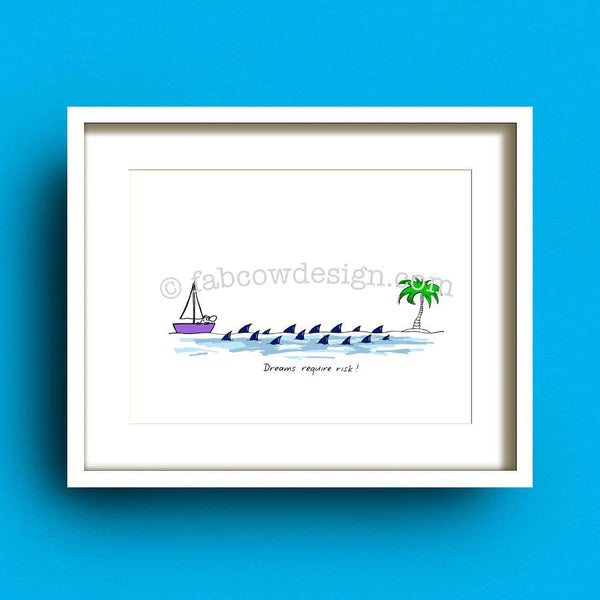 Risk Art Print Fab Cow
