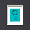 Framed print of Sinéad O’Connor. From an original Monoprint by Irish artist Francis Leavey