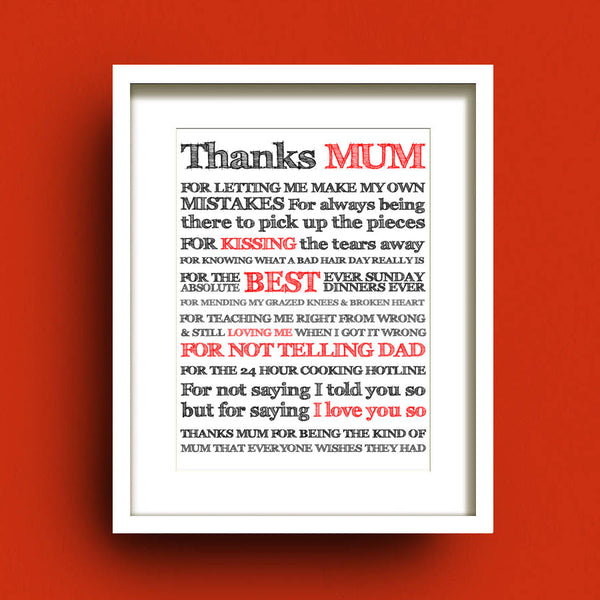 Thanks Mum is a beautiful tribute to mothers by Irish artist Francis Leavey